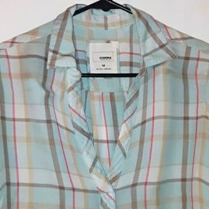 V neck soft pullover flannel